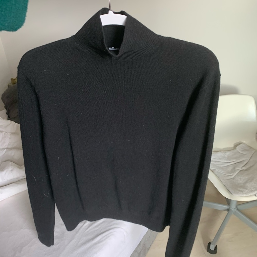 Wool mockneck sweater